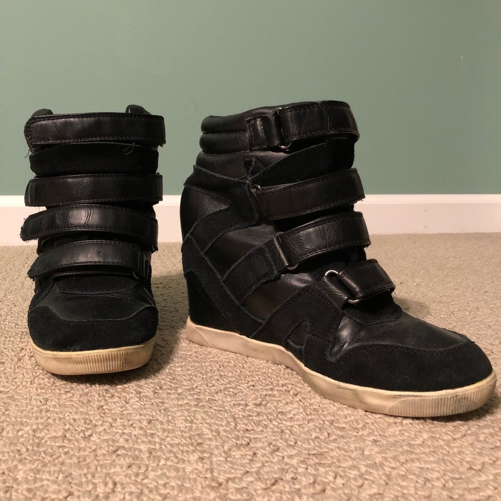 BDG Black Sneaker Wedges (Size 8.5)